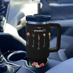 Personalized First Mom Now Grandma 40oz Tumbler with Straw