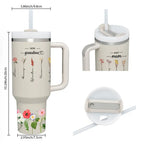 Personalized First Mom Now Grandma 40oz Tumbler with Straw