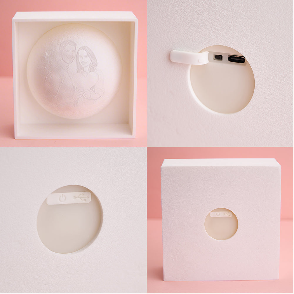 Personalized 3D Printed Photo Moon Light Gift