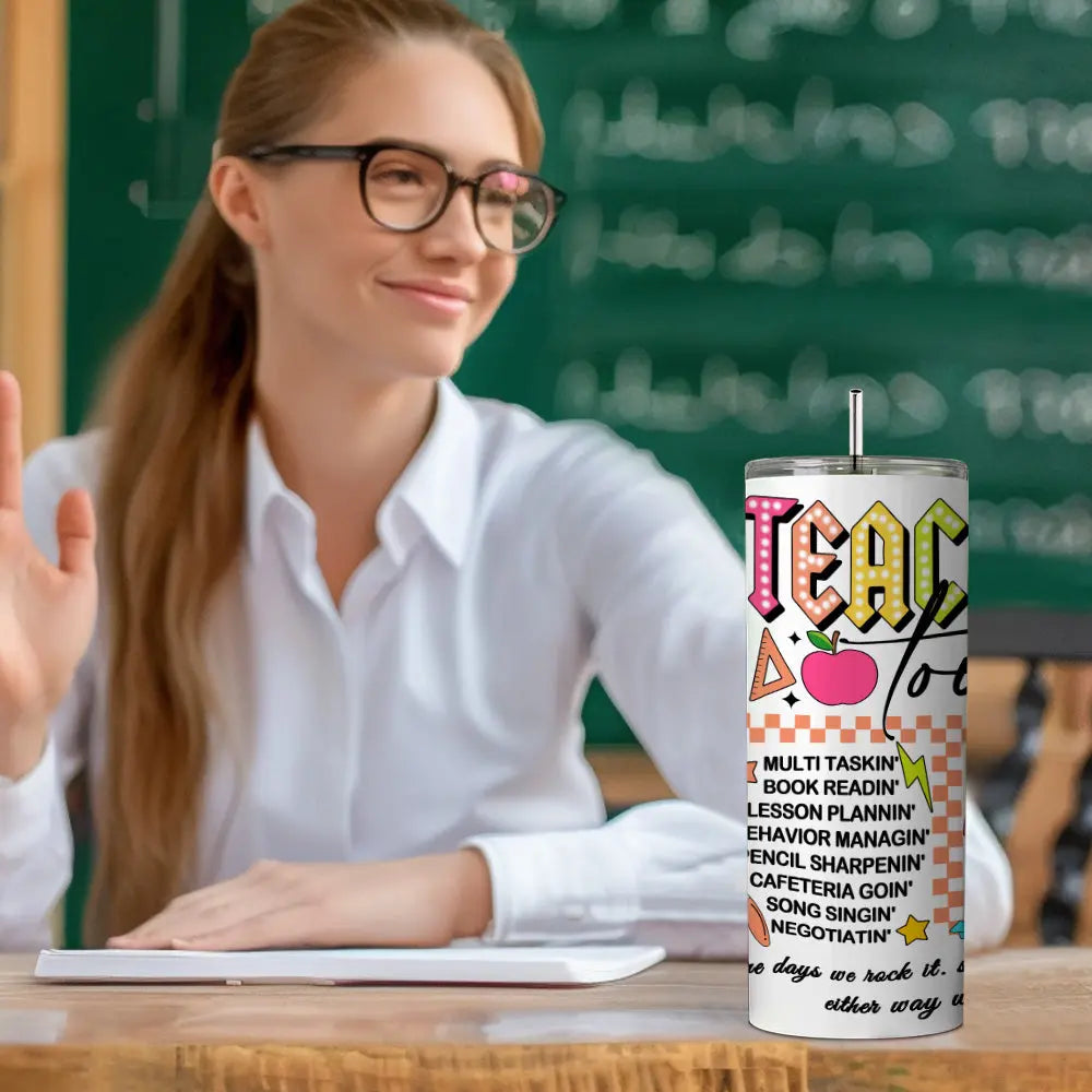 Personalized 20oz Skinny Tumbler with Straw