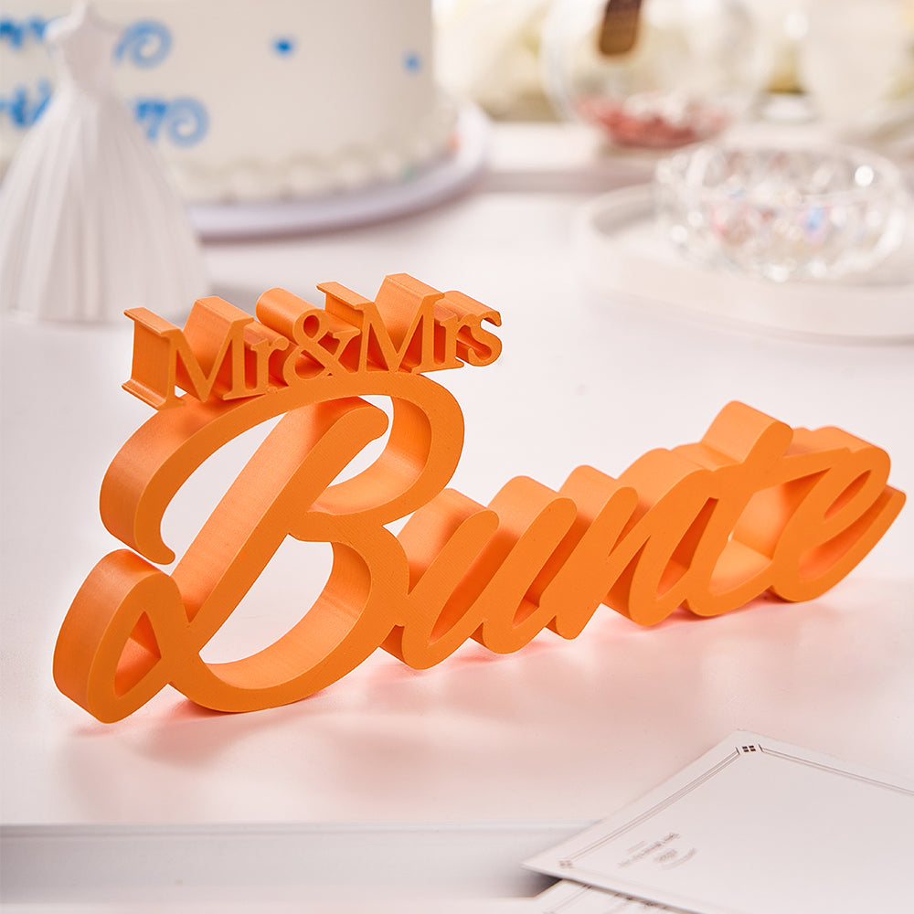 Personalized 3D Print With Your Last Name Mr & Mrs Family Name