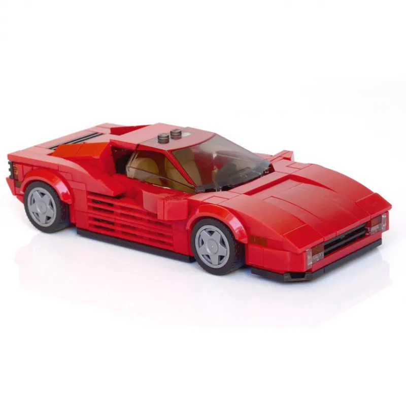 Ferrari Testarossa Creative Vehicle Racing Car Building Blocks Construction
