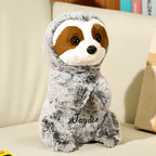 Personalized Sloth Plush Stuffed Toy with Custom Text Gift