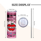 Personalized 3D Apple Pencil Design 20oz Skinny Tumbler Lid and Straw