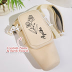 Personalized Birth Flower Waterproof Bottle Carrier Bag for 40oz Stanley Tumbler