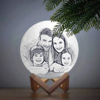 Custom 3D Printed Photo Lunar Light Moon Lamp