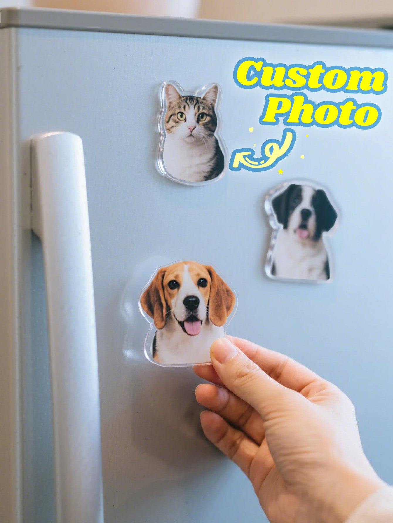 Custom Photo Irregular Shape Fridge Magnet – Personalized Decoration
