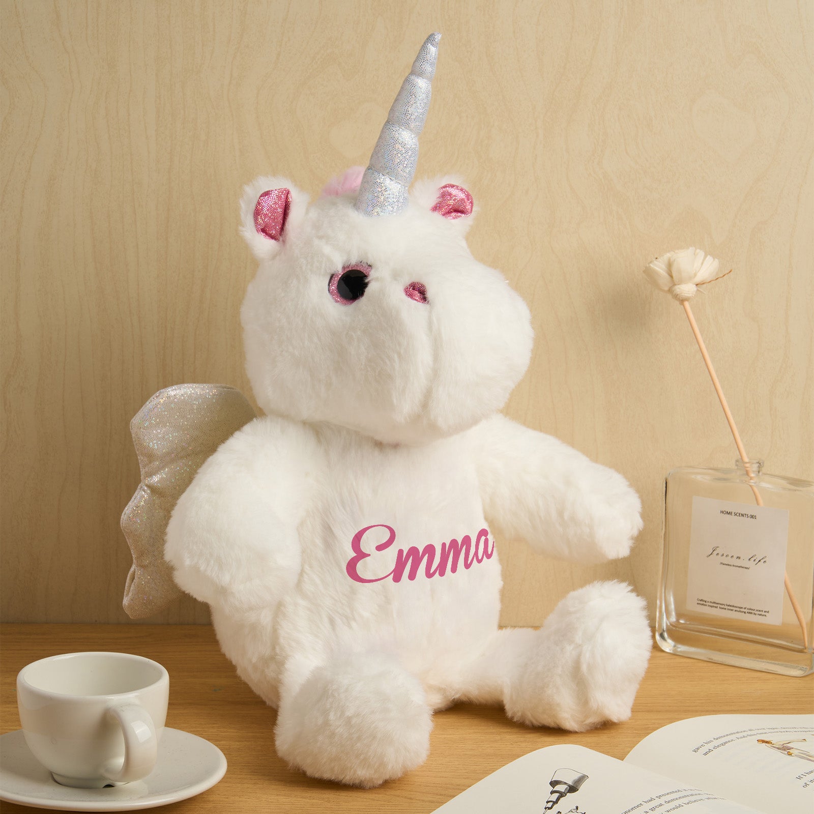 Personalized Unicorn Plush Stuffed Animal Birth Announcement