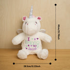 Personalized Unicorn Plush Stuffed Animal Birth Announcement