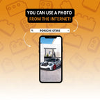 Custom Photo Car Brick Figure Set with Car Model & Personalized License Plate