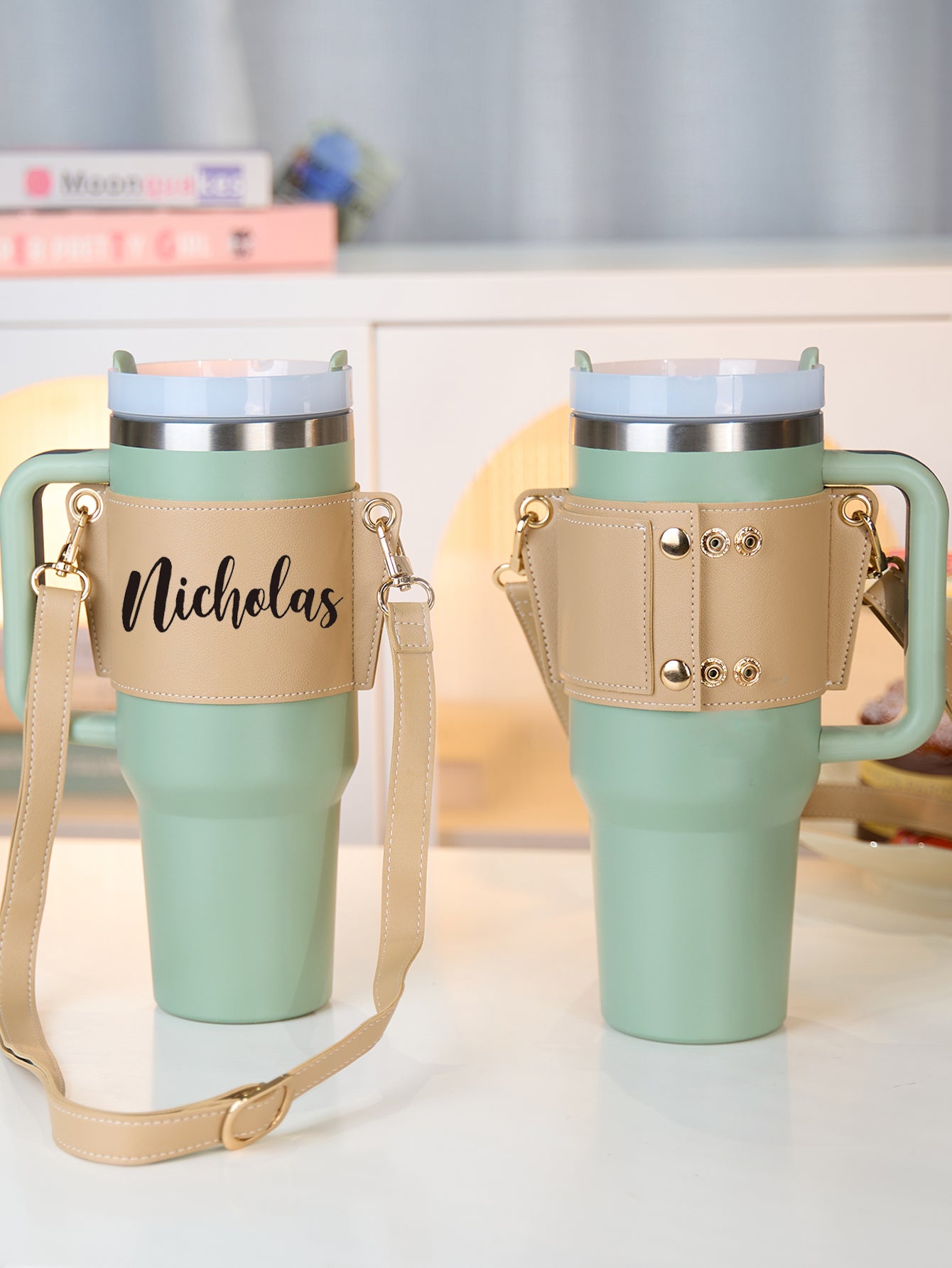 40oz Custom Name Water Bottle Carrier Bag