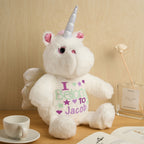 Personalized Unicorn Plush Stuffed Animal Birth Announcement