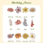 40oz Personalized Cartoon Birth Flower Waterproof Bottle Carrier Bag