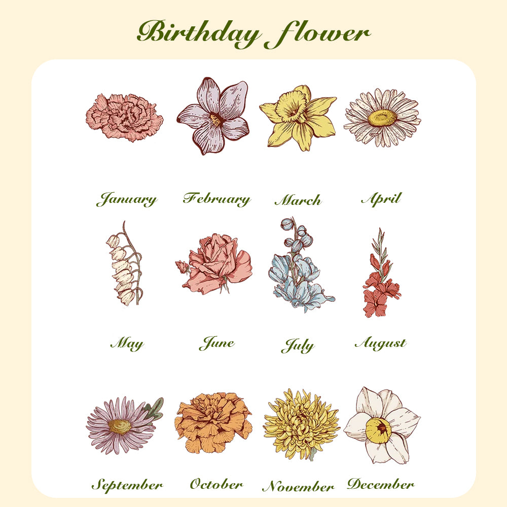 40oz Personalized Cartoon Birth Flower Waterproof Bottle Carrier Bag