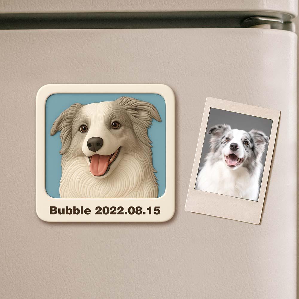 Custom 3D Printed Fridge Magnet from Photo 3D Mini Figurine Refrigerator Magnet Personalized Cartoon Character with Magnetic Backing