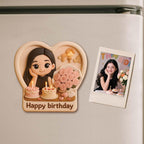Custom 3D Printed Fridge Magnet from Photo 3D Mini Figurine Refrigerator Magnet Personalized Cartoon Character with Magnetic Backing