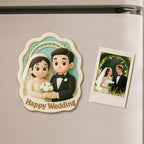 Custom 3D Printed Fridge Magnet from Photo 3D Mini Figurine Refrigerator Magnet Personalized Cartoon Character with Magnetic Backing