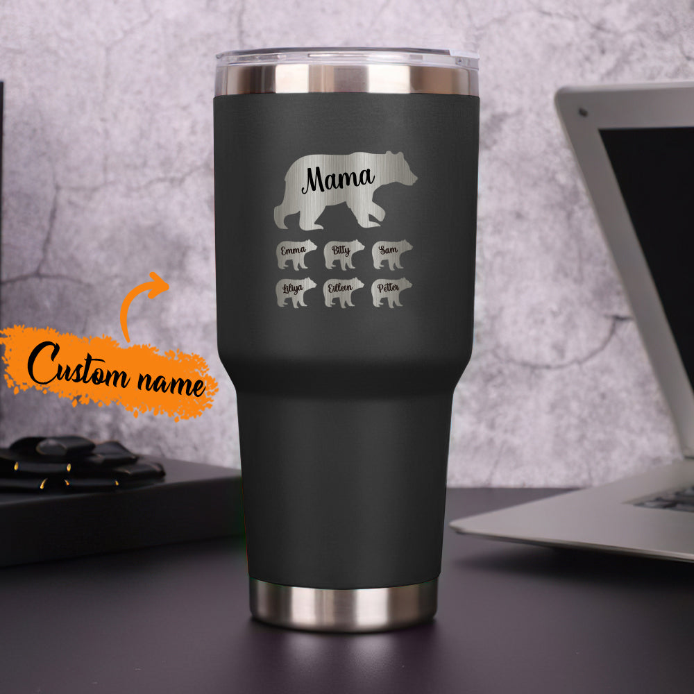 Personalized Mama Bear Tumbler Travel Mug