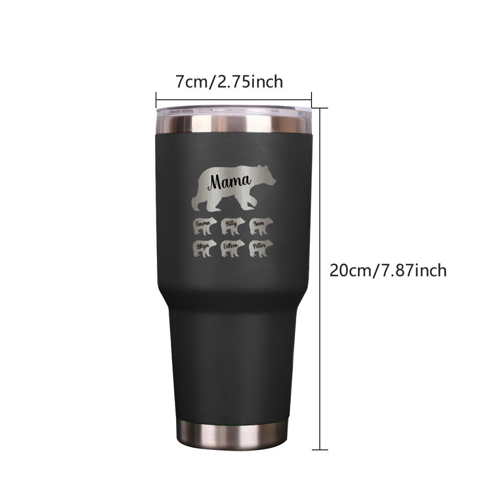 Personalized Mama Bear Tumbler Travel Mug