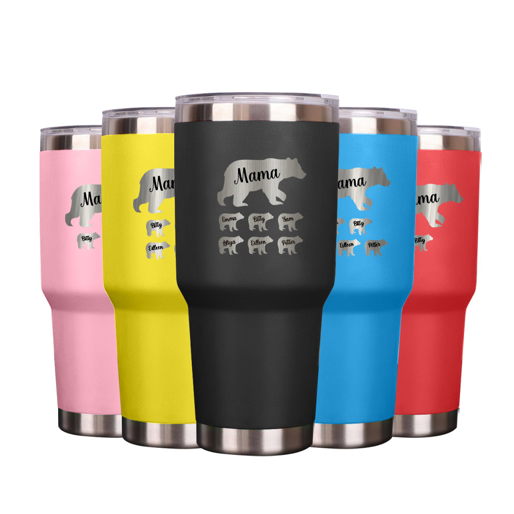 Personalized Mama Bear Tumbler Travel Mug