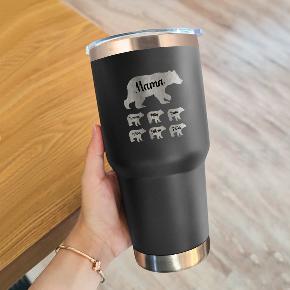 Personalized Mama Bear Tumbler Travel Mug