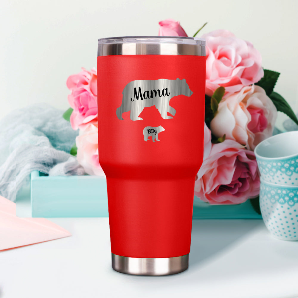 Personalized Mama Bear Tumbler Travel Mug