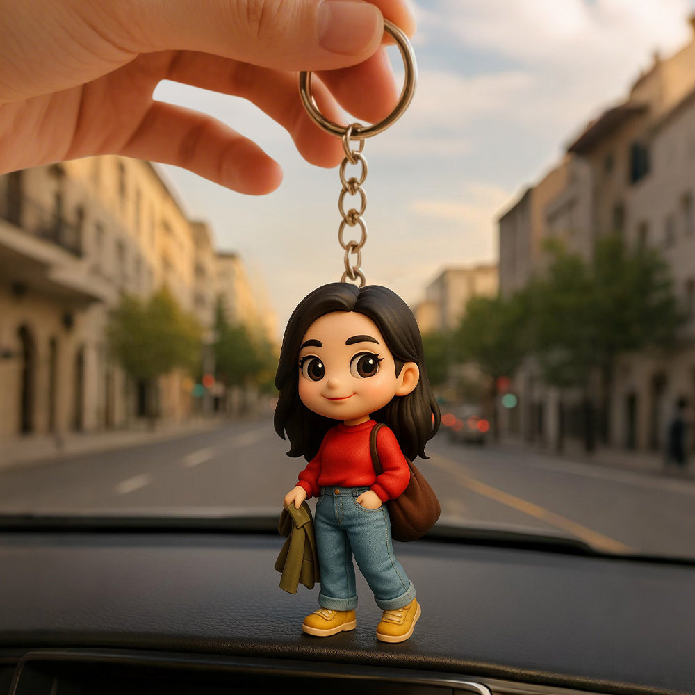 Custom 3D Mini Figure Keychain Figure from Your Photo Personalized Mini Doll