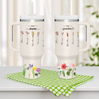Personalized First Mom Now Grandma 40oz Tumbler with Straw