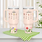 Personalized First Mom Now Grandma 40oz Tumbler with Straw