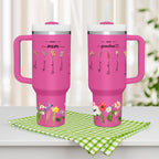 Personalized First Mom Now Grandma 40oz Tumbler with Straw