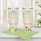 Personalized First Mom Now Grandma 40oz Tumbler with Straw