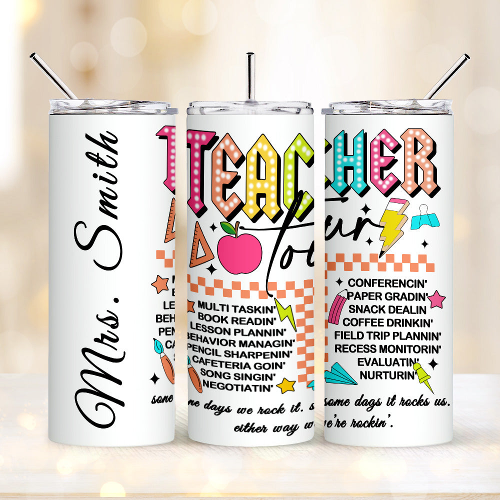 Personalized 20oz Skinny Tumbler with Straw