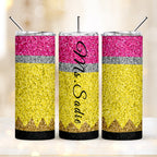 Personalized Glitter Apple 20oz Skinny Tumbler with Straw