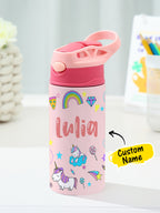 350ML Personalized Name Rainbow Unicorn Stainless Steel Tumbler