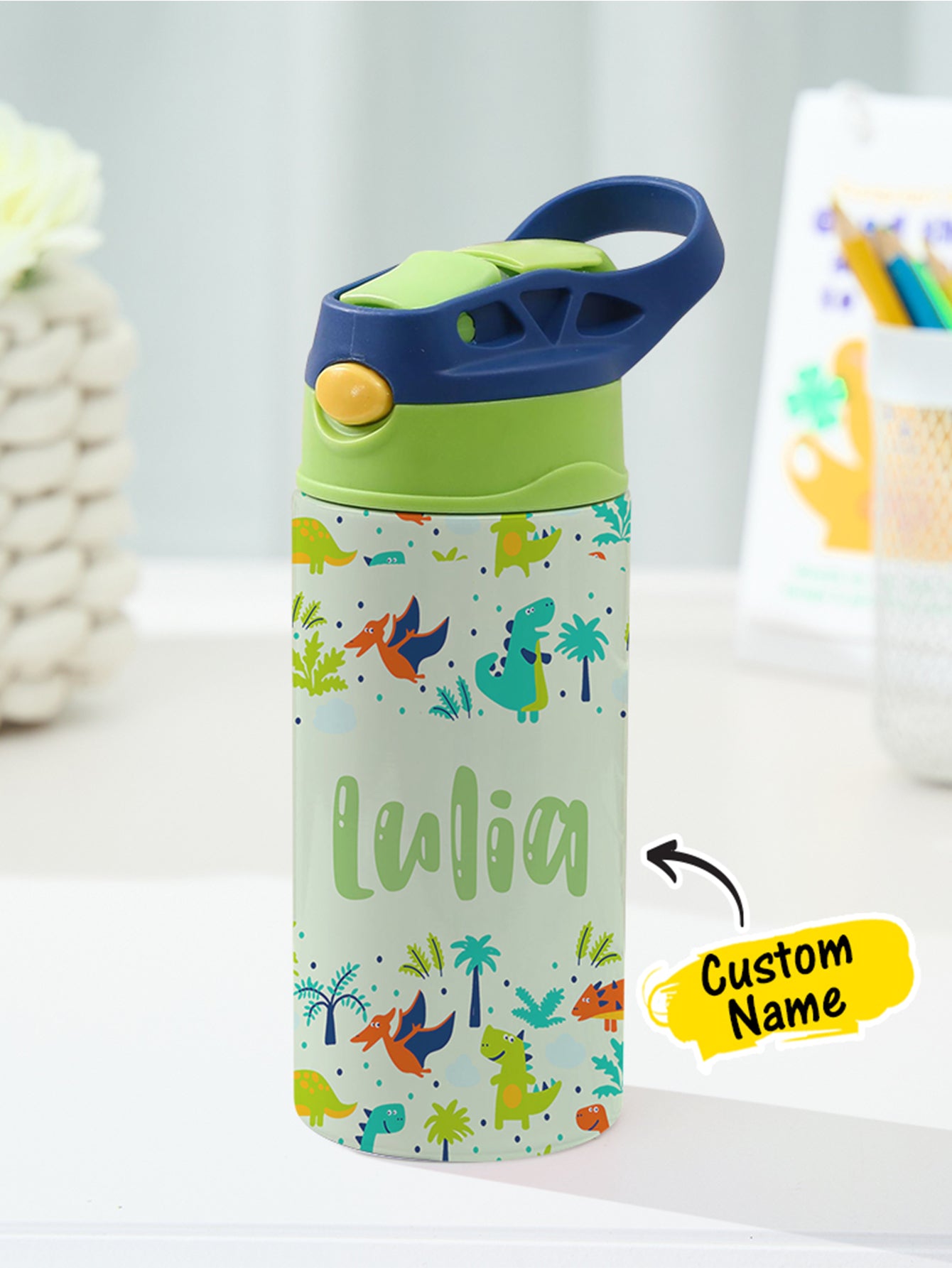 350ML Personalized Name Dinosaur Stainless Steel Tumbler