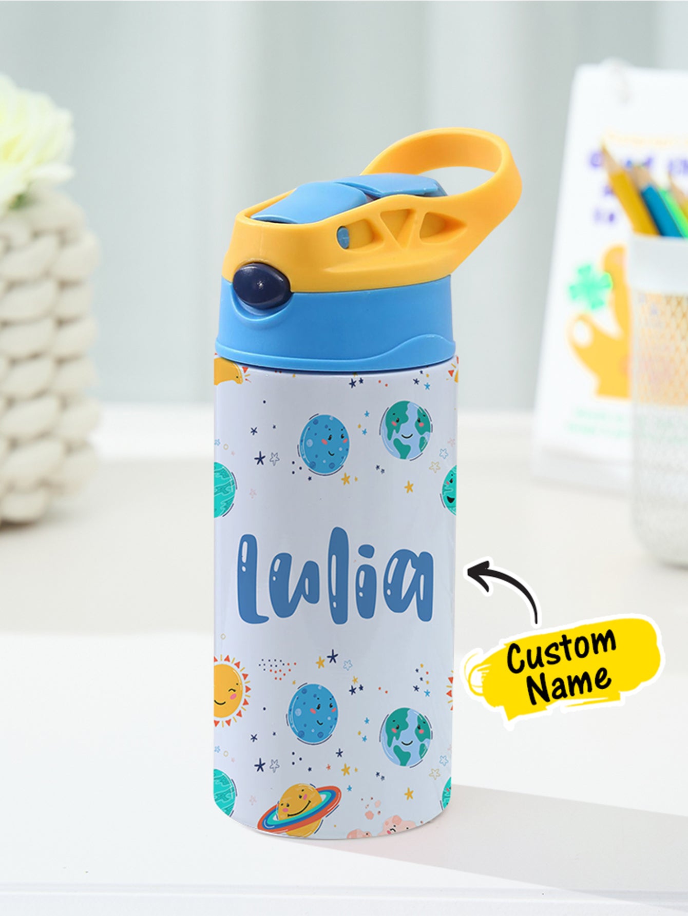 350ML Personalized Name Planets Stainless Steel Tumbler