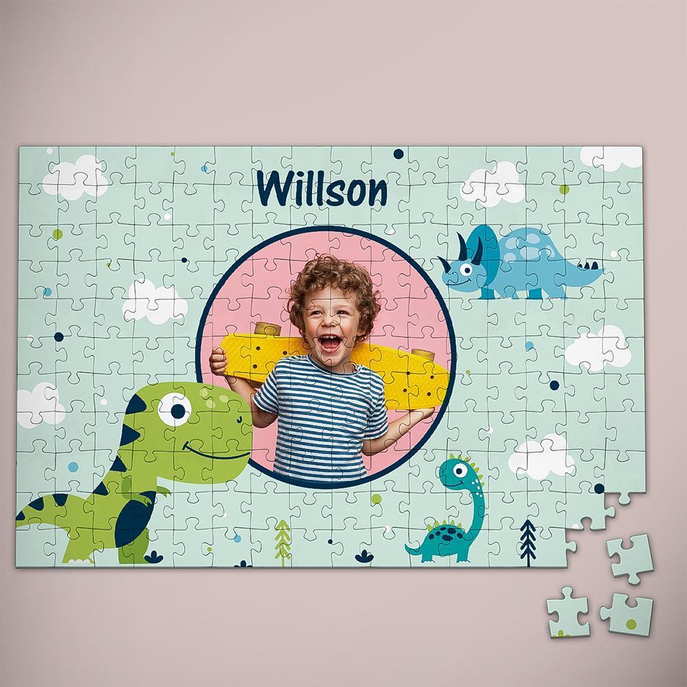Custom Cartoon Dinosaur Photo Puzzle - 5 Size