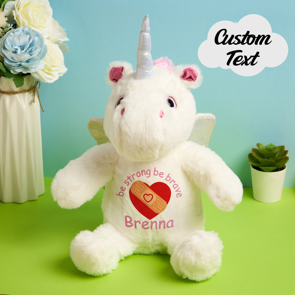 Personalized Unicorn Plush Stuffed Animal Birth Announcement