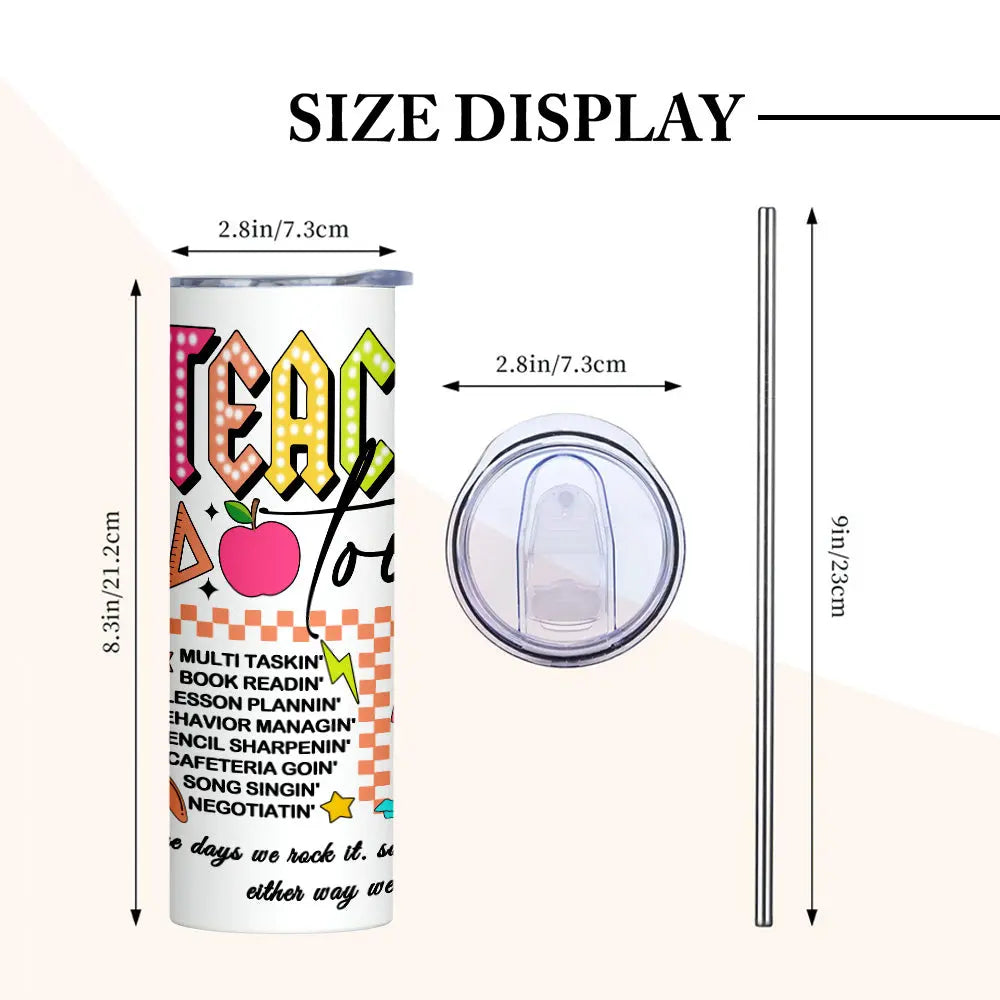 Personalized 20oz Skinny Tumbler with Straw