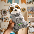 Personalized Sloth Plush Stuffed Toy with Custom Text Gift