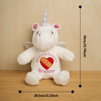 Personalized Unicorn Plush Stuffed Animal Birth Announcement