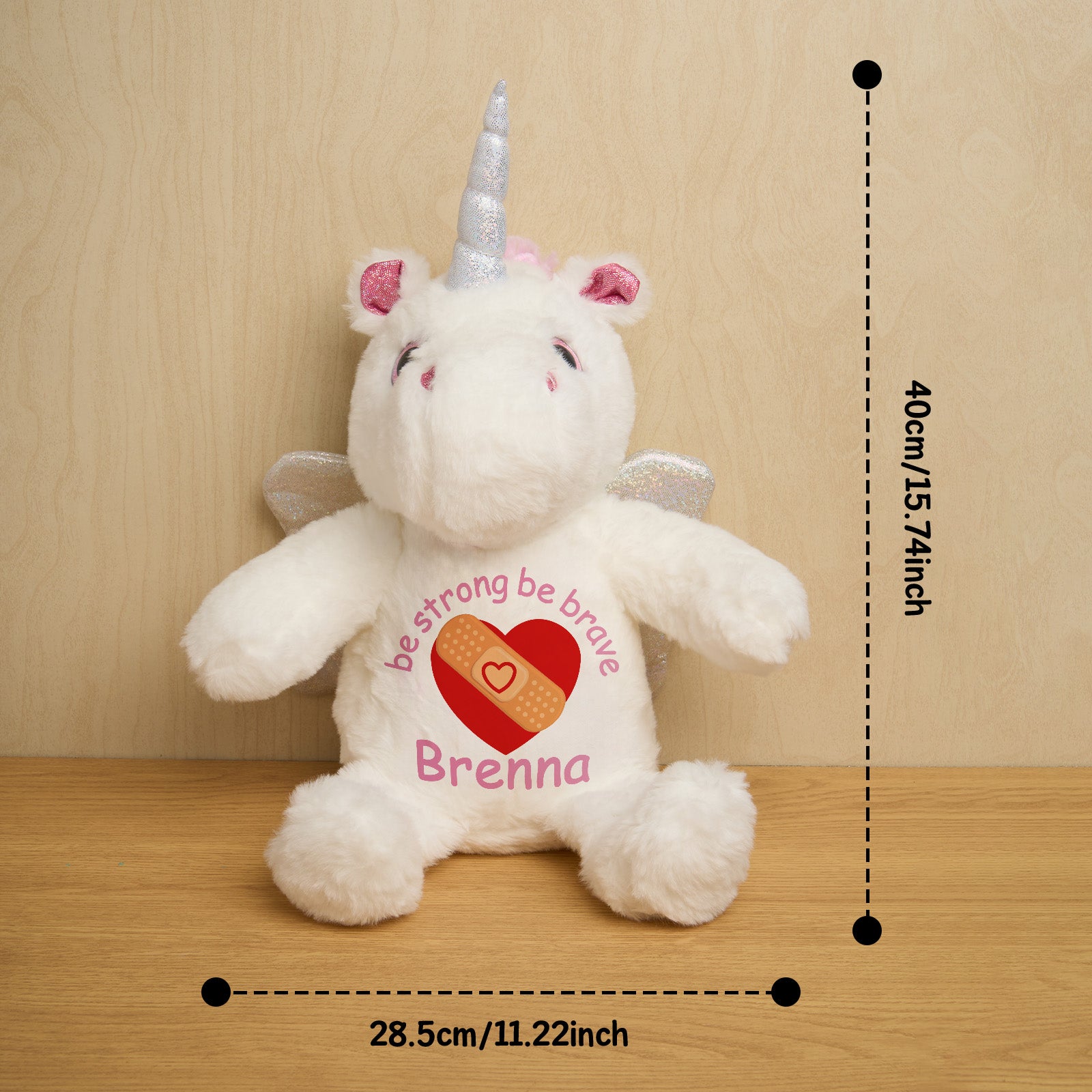 Personalized Unicorn Plush Stuffed Animal Birth Announcement