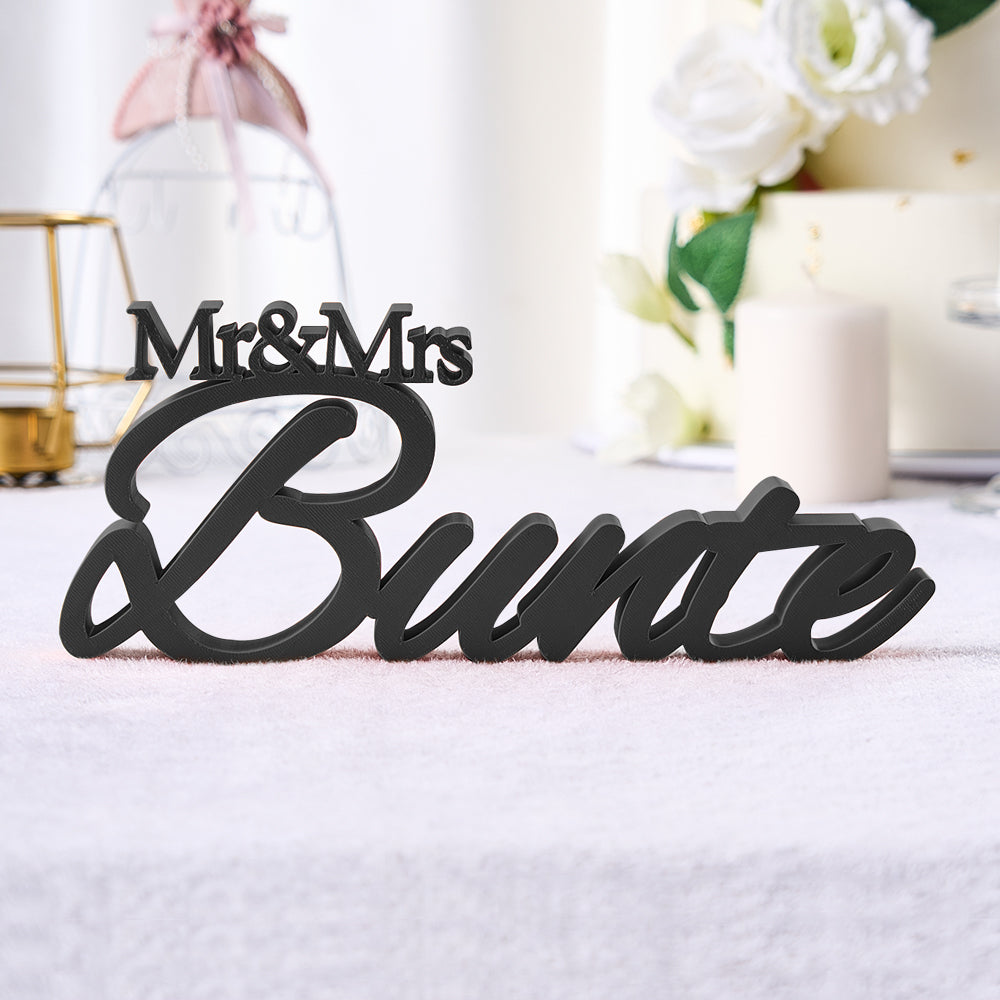 Personalized 3D Print With Your Last Name Mr & Mrs Family Name