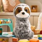 Personalized Sloth Plush Stuffed Toy with Custom Text Gift