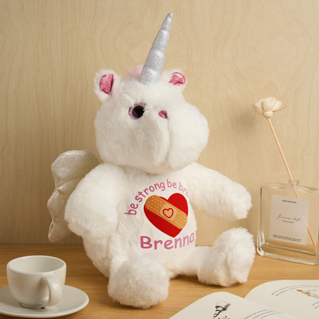 Personalized Unicorn Plush Stuffed Animal Birth Announcement
