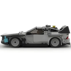 Back to the Future Time Machine DeLorean (MOC58776) Creative Vehicle Racing Car Building Blocks Construction Toy Brick Figures Gift