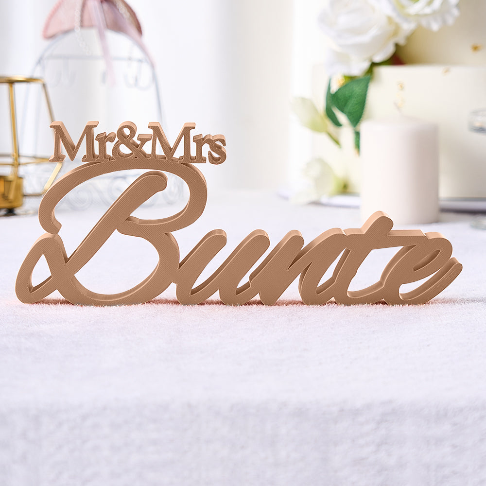 Personalized 3D Print With Your Last Name Mr & Mrs Family Name