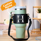 40oz Personalized Name Water Bottle Carrier Bag
