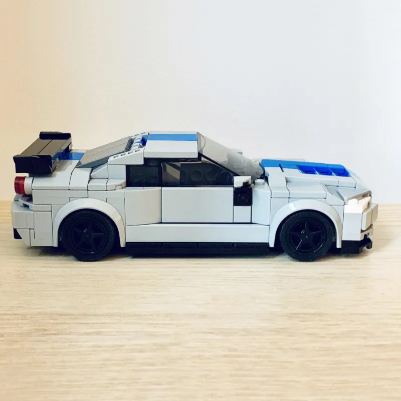 Nissan Skyline GT-R R34 Z-Tune Creative Vehicle Racing Car Building Blocks Construction Toy Brick Figures Gift for Car Lover