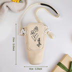 Personalized Birth Flower Waterproof Bottle Carrier Bag for 40oz Stanley Tumbler